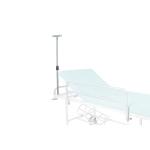 Asta flebo in alluminio con 2 ganci in plastica per il supporto di sacche durante la terapia infusionale in fase di trasporto, soluzione leggera, accessorio optional per barella da corsia BC100