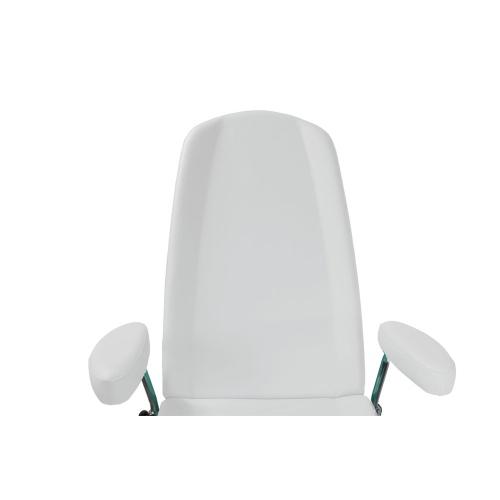 Poltrona multifunzione Rugy Prelievo bianco, per prelievi ematici ed emotrasfusioni, ecopelle ignifuga lavabile, 4 motori elettrici, Trendelenburg 15°, seduta regolabile 52-92 cm, portata 200 kg