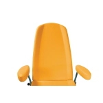 Poltrona multifunzione Rugy Prelievo giallo, per prelievi ematici ed emotrasfusioni, ecopelle ignifuga lavabile, 4 motori elettrici, Trendelenburg 15°, seduta regolabile 52-92 cm, portata 200 kg