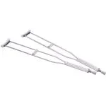 Stampelle sottoascellari in alluminio anodizzato per adulti, misura M - Brio, portata max 130 kg.