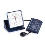 SFIGMOMANOMETRO AD ANEROIDE DA TAVOLO CON VASCHETTA - BRACCIALE IN NYLON CON CHIUSURA A VELCRO ED ANELLO DI METALLO - LATEX FREE