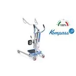 NOLEGGIO - VERTICALIZZATORE ELETTRICO (Portata max 180 kg) PER METTERE IN PIEDI E SPOSTARE I PAZIENTI - ATTUATORE LINAK - STRUTTURA IN ACCIAIO VERNICIATO - RUOTE PIROETTANTI (2 con freno) - BASE REGOLABILE IN LARGHEZZA - STOP DI EMERGENZA