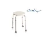 SEDILE ROTONDO PER DOCCIA CON SEDUTA IN PE (Polietilene) - Dimensioni L:35 x P:35 cm - ALTEZZA REGOLABILE H:36÷53.5 - Seduta Ø 31 cm - Portata max 110 kg
