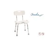 SEDILE PER DOCCIA CON SEDUTA AD U IN HDPE (Polietilene) CON SCHIENALE - ALTEZZA REGOLABILE