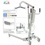 SOLLEVAMALATI ARKIMED ELETTRICO di piccole dimensioni ideale nelle cure domiciliari (Portata max 135 kg) - ATTUATORE TIMOTION, STRUTTURA IN ACCIAIO VERNICIATO, RUOTE PIROETTANTI (2 con freno), BASE REGOLABILE IN LARGHEZZA CON PEDALE