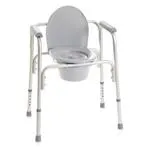 COMODA CON BRACCIOLI E PUNTALI ANTISCIVOLO CON SECCHIO - 4 FUNZIONI - REGOLABILE IN ALTEZZA da 45 a 55 cm - Dimensioni unità: 65 x 46 x 66÷76 cm - Portata max: 130 kg