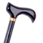 Bastone in alluminio anodizzato, manico a T in legno, portata max 110 kg.