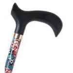 Bastone in alluminio fantasia Hanami, manico Derby - Brio, portata max 100 kg.