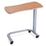 TAVOLINO DA LETTO SU RUOTE - STRUTTURA IN ACCIAIO VERNICIATO - Piano in colore naturale - Regolabili in altezza con molla per sollevamento automatico H:79-114 cm - Portata: 25 kg